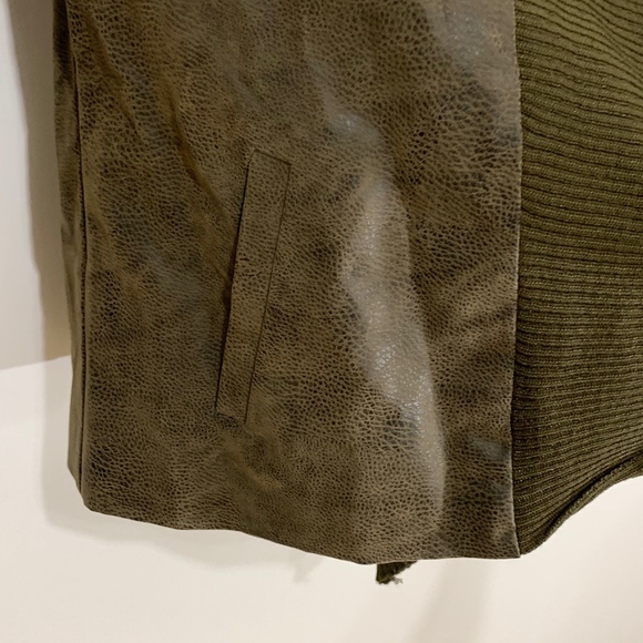 Drape Front Faux Suede Jacket - Picture 7 of 8